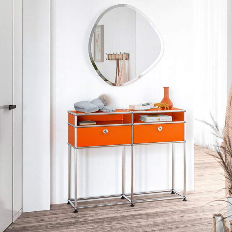 Angers Nantes Cholet Paris Bordeaux Poitiers Niort Le mans Icônes USM Haller Quickship M51 Meuble Orange Pur Fritz Haller Paul SCHÄRER 3