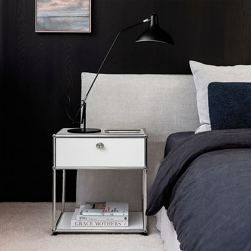 Angers Nantes Cholet Paris Bordeaux Poitiers Niort Le mans Rennes Icônes USM Haller Quickship Chevet M54 Blanc Pur Fritz Haller Paul SCHÄRER 5