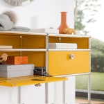Angers Nantes Cholet Paris Bordeaux Poitiers Niort Le mans Rennes Icônes USM Haller Quickship M51 Meuble Jaune Or Fritz Haller Paul SCHÄRER 01