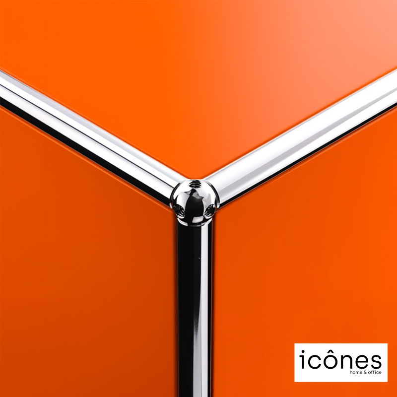 Angers Nantes Cholet Paris Bordeaux Poitiers Niort Le mans Rennes Icônes USM Haller Quickship M51 Meuble Orange Pur Fritz Haller Paul SCHÄRER 1