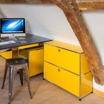 Angers Nantes Cholet Paris Bordeaux Poitiers Niort Le mans Rennes Icônes USM Haller Quickship S2 Meuble Jaune Or Fritz Haller Paul SCHÄRER 1
