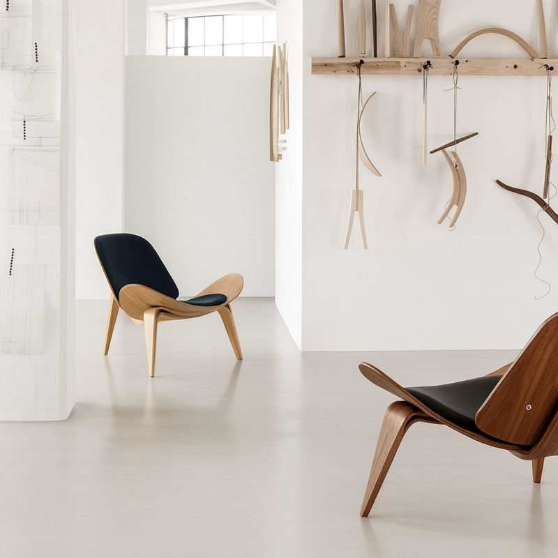Angers Nantes Cholet Saumur Paris Bordeaux le mans Laval Icones Fauteuil Carl Hansen CH07 huilé Noyé cuir mobilier Shell Chair Scandinave Hans J Wegner