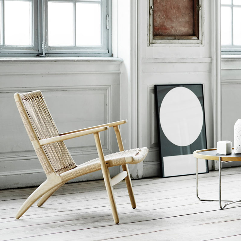 Angers Nantes Cholet Saumur Paris Bordeaux le mans Laval Icones fauteuil Carl Hansen tréssé CH25 huilé chêne bois mobilier Scandinave Hans J Wegner 003