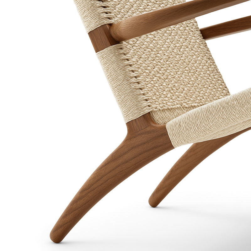 Angers Nantes Cholet Saumur Paris Bordeaux le mans Laval Icones fauteuil Carl Hansen tréssé CH25 huilé chêne bois mobilier Scandinave Hans J Wegner 007