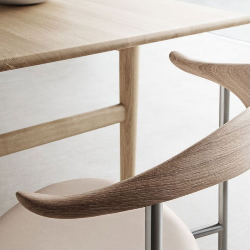 Angers Nantes Cholet Saumur Paris Bordeaux le mans Laval Icones table extensible Carl Hansen CH327 huilé chêne bois mobilier Scandinave Hans J Wegner 3