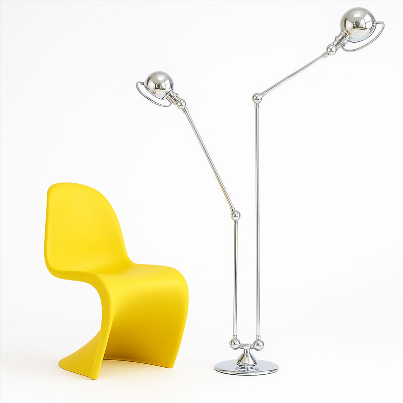 Angers Nantes Cholet Saumur Paris Icones Jielde Signal chrome brillant luminaire Lampadaire LOFT DD7460 industriel Jean Louis Domecq 5