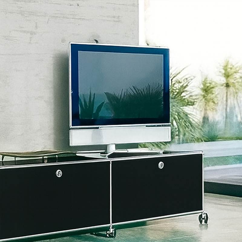 Angers Nantes Paris Bordeaux Poitiers Le Mans Rennes Icônes USM Haller Quickship Modulaire Meuble TV M61 Noir Graphite Fritz Haller 0