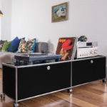 Angers Nantes Paris Bordeaux Poitiers Le Mans Rennes Icônes USM Haller Quickship Modulaire Meuble TV M61 Noir Graphite Fritz Haller 7