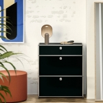 Angers Nantes Paris Bordeaux Poitiers Le mans Rennes Icônes USM Haller Quickship Modulaire Meuble M25 Noir Graphite Fritz Haller Paul SCHÄRER 02