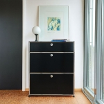 Angers Nantes Paris Bordeaux Poitiers  mans Rennes Icônes USM Haller Quickship Modulaire Meuble M25 Noir Graphite Fritz Haller Paul SCHERER