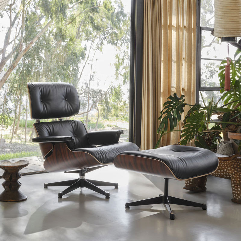 Angers Nantes Orleans Poitiers Rochelle Tours Laval Rennes Mans Niort Icônes Vitra Fauteuil Cuir Lounge Chair Ottoman Eames 8