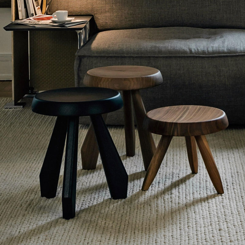 Angers Nantes Paris Bordeaux Poitiers Laval Tours Mans Niort Rennes Poitiers Icônes Cassina Tabouret table 523 Noyer Perriand Corbusier 4