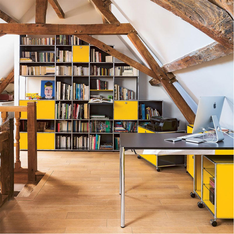 Angers Nantes Cholet Paris Bordeaux Poitiers Laval Mans Rennes Icônes USM Haller Quickship Bureau T59 Linoleum Noir Fritz Paul SCHÄRER 2
