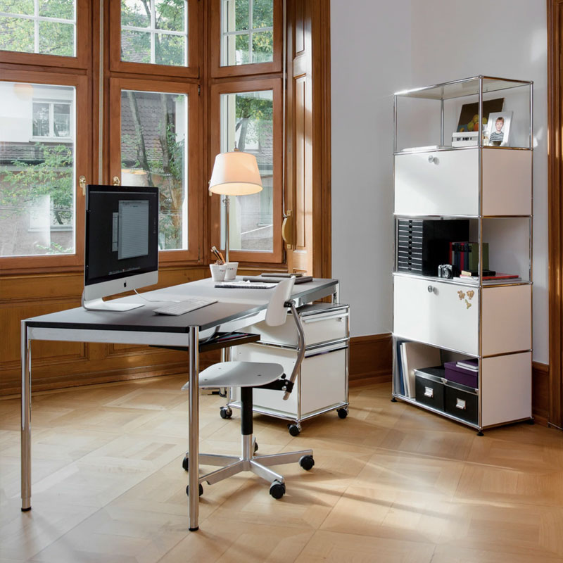 Angers Nantes Cholet Paris Bordeaux Poitiers Laval Mans Rennes Icônes USM Haller Quickship Bureau T59 Linoleum Noir Fritz Paul SCHÄRER 4