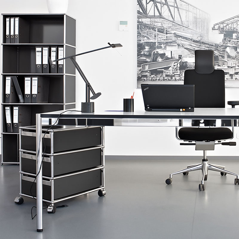 Angers Nantes Paris Bordeaux Poitiers Mans Rennes Niort LavaI cônes USM Haller Quickship roulette caisson M26 Noir Graphite Fritz Haller 7