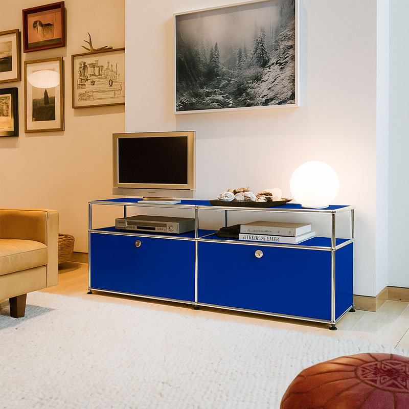 Angers Nantes Paris Bordeaux Poitiers Niort Laval Mans Rennes Icônes USM Haller Quickship O2 Meuble TV Bleu Gentiane Fritz Paul SCHÄRER 4