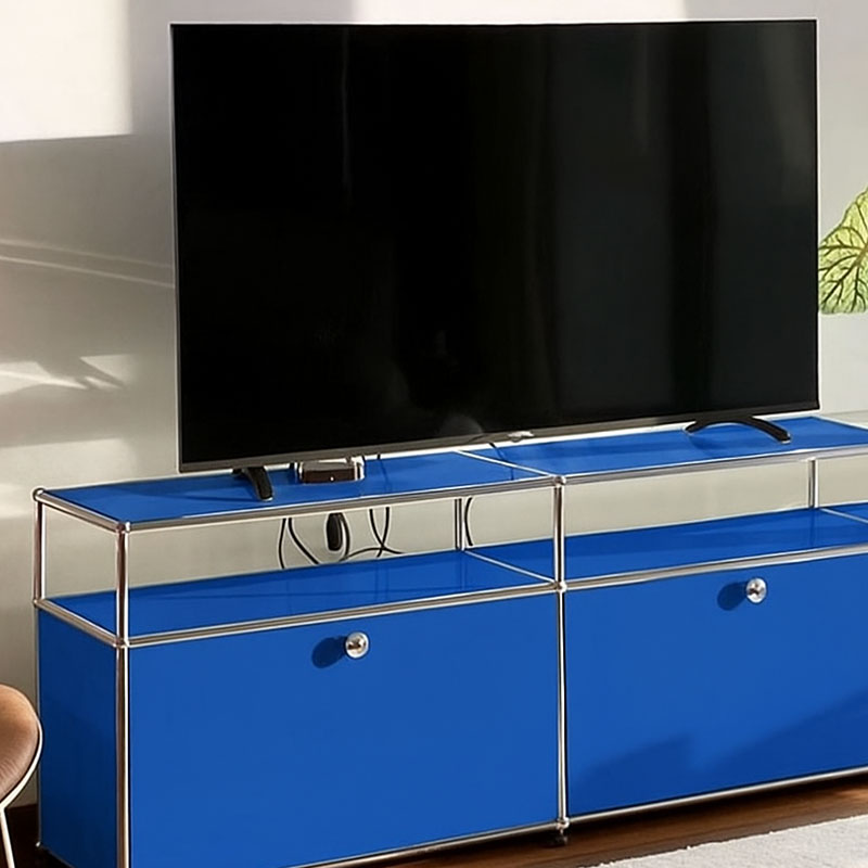 Angers Nantes Paris Bordeaux Poitiers Niort Laval Mans Rennes Icônes USM Haller Quickship O2 Meuble TV Bleu Gentiane Fritz Paul SCHÄRER 6