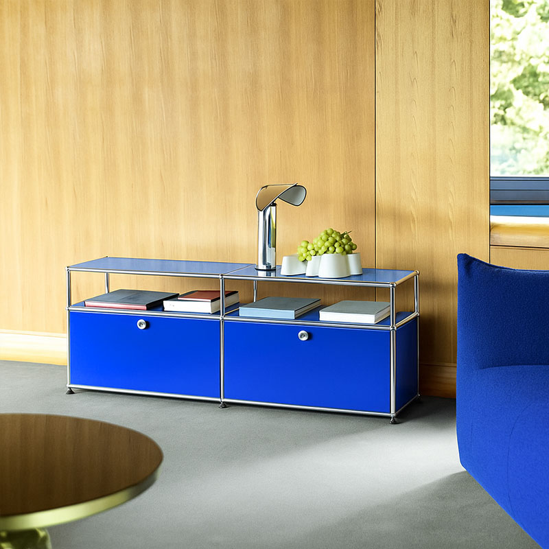 Angers Nantes Paris Bordeaux Poitiers Niort Laval Mans Rennes Icônes USM Haller Quickship O2 Meuble TV Bleu Gentiane Fritz Paul SCHÄRER 7