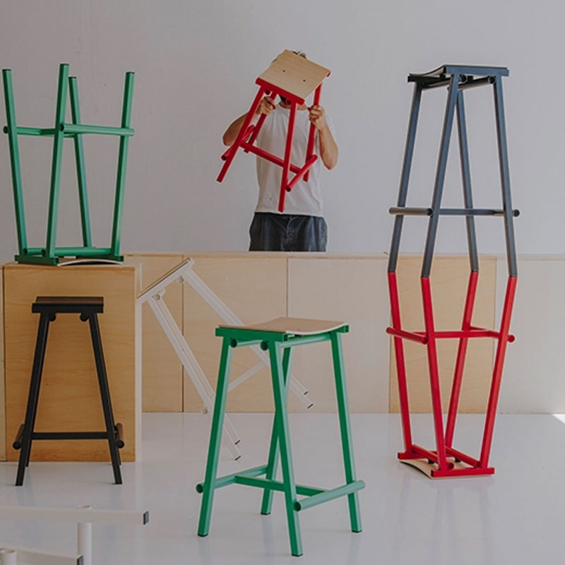 Angers Nantes Cholet Paris Bordeaux Rennes Mans Laval Poitiers Icones Hay Scandinave Tabouret Tuburete Chene vert jade Marc Morro 7