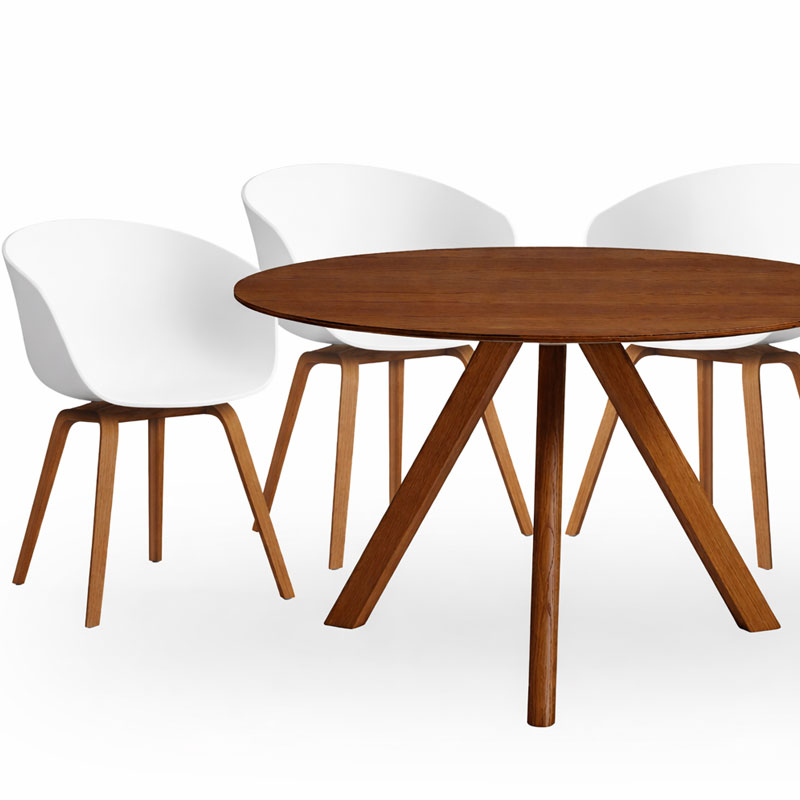 Angers Nantes Cholet Paris Bordeaux Rennes Mans Laval Tours Icones Hay Table Scandinave CPH20 Noyer Hee Welling8