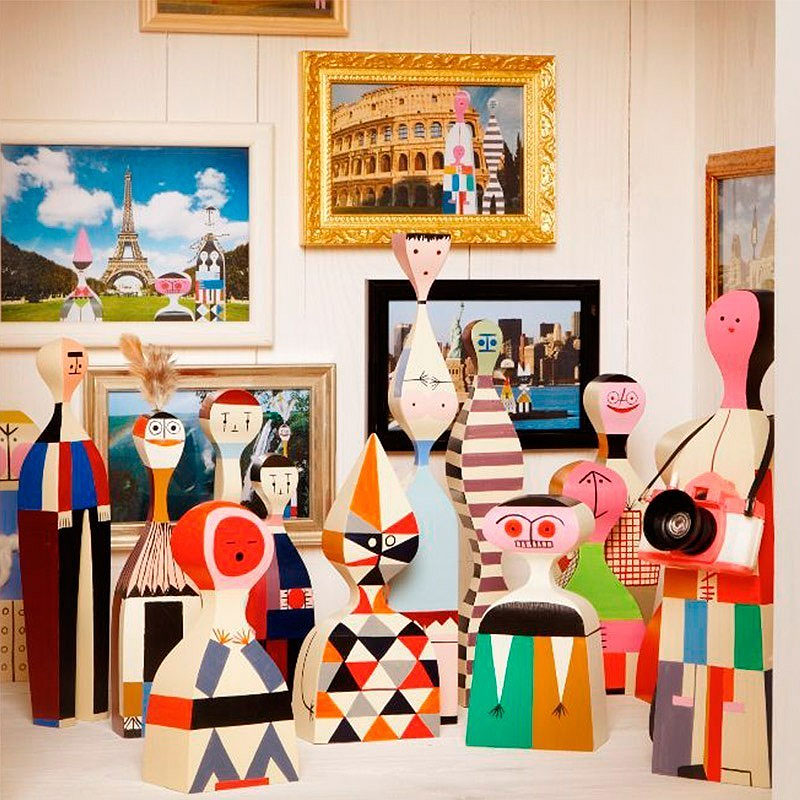 Angers Nantes Paris Bordeaux Rennes Mans Laval Poitiers Orleans Tours Icônes Objet Wooden Dolls N° 22 Vitra Alexander Girard 11