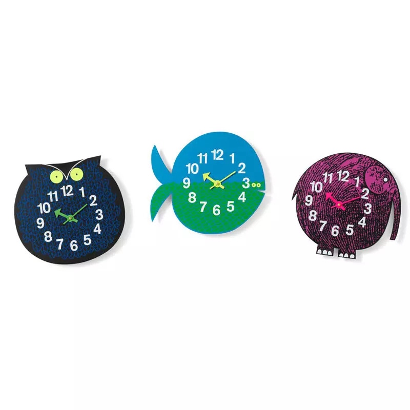 angers nantes paris bordeaux rennes nice lyon icones vitra bleu fernando fish nelson horloge murale zoo clock 3