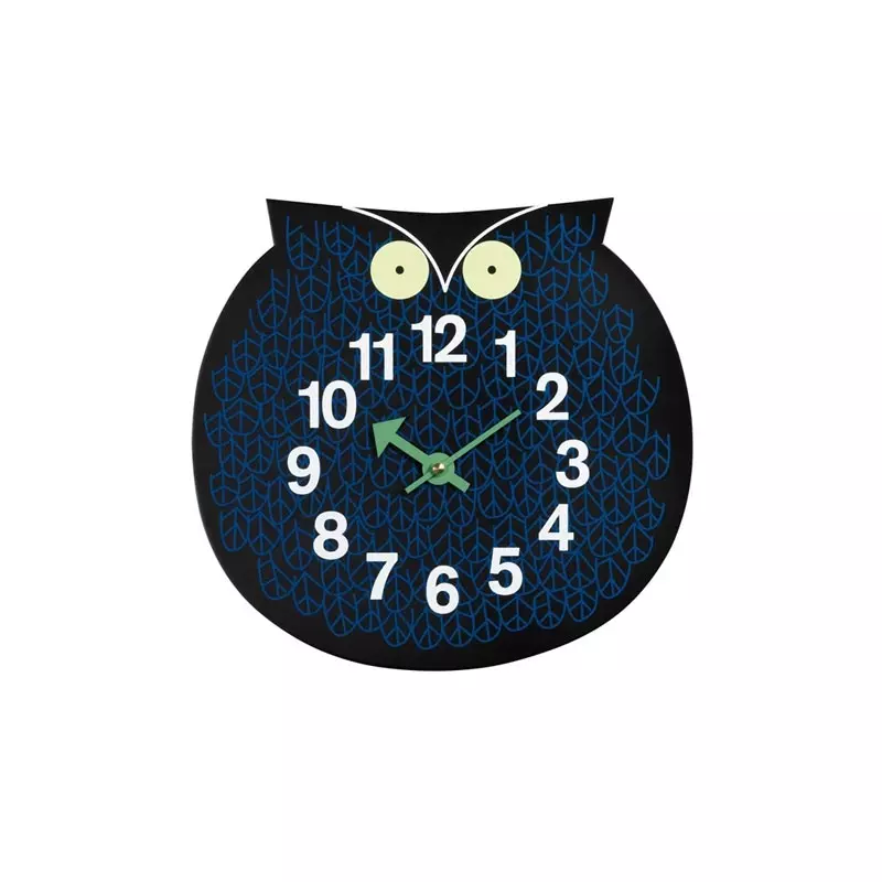 Angers_Nantes_Paris_bordeaux_Rennes_Nice_lyon_Icônes_Vitra_Omar_Owl_Noir_Hibou_Nelson-Horloge-Murale_Zoo_Clock_