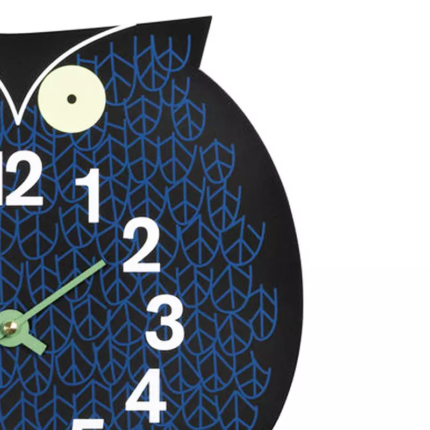 angers nantes paris bordeaux rennes nice lyon icones vitra omar owl noir hibou nelson horloge murale zoo clock 0