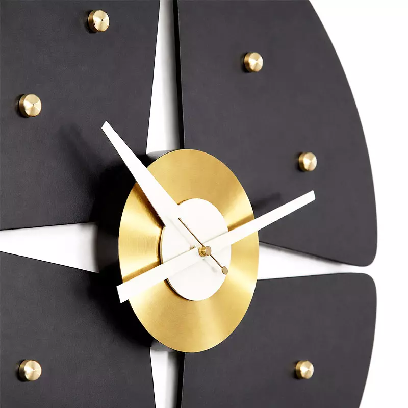 Angers_Nantes_Paris_bordeaux_Rennes_Tours_Nice_lyon_Icônes_Objet-Noir_Vitra-doré_deco-_Nelson-Horloge-Murale-Petal-Clock_1