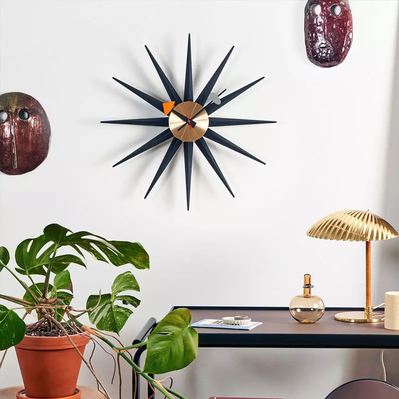 Angers_Nantes_Paris_bordeaux_Rennes_Tours_Nice_lyon_Icônes_Objet-Noir_Vitra-dore_deco-bois_Nelson-Horloge-Murale-Sunburst-6