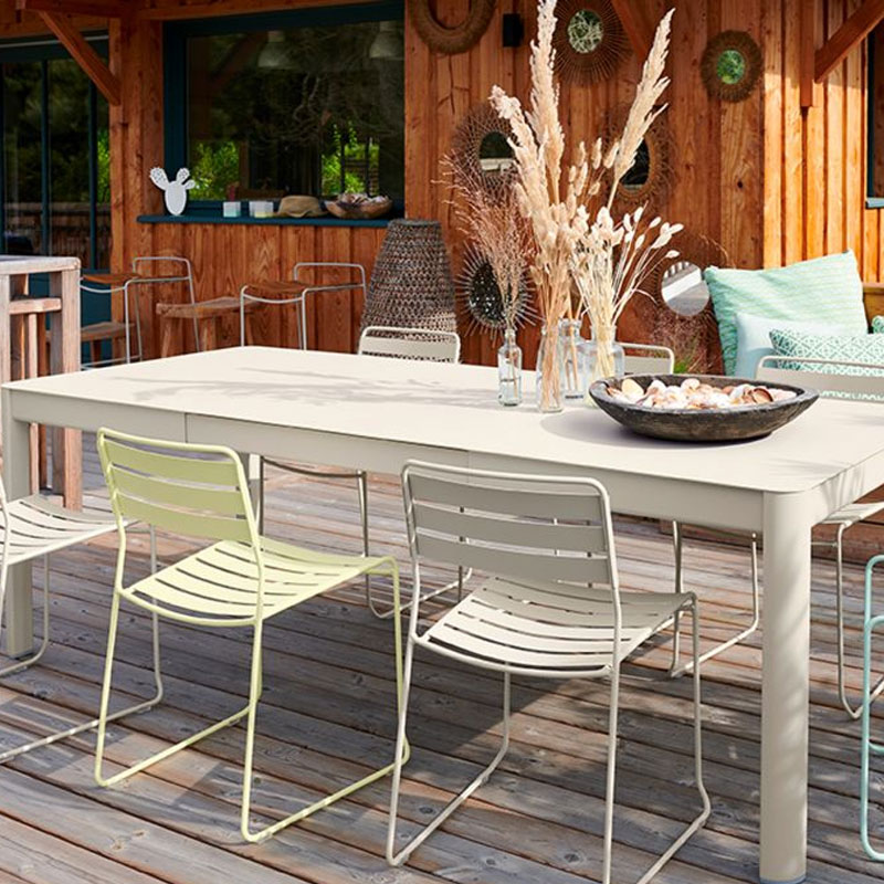 Angers Nantes Mans Nice Paris Bordeaux  Tours Niort Cannes Rennes Icônes Table jardin Fermob Ribambelle Gris Orage 6