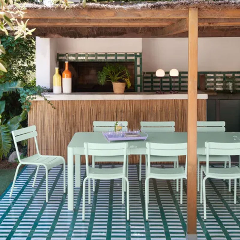 Angers Nantes Mans Nice Paris Bordeaux  Tours Niort Cannes Rennes Icônes Table jardin extensible Fermob Ribambelle XL Gris Orage 5