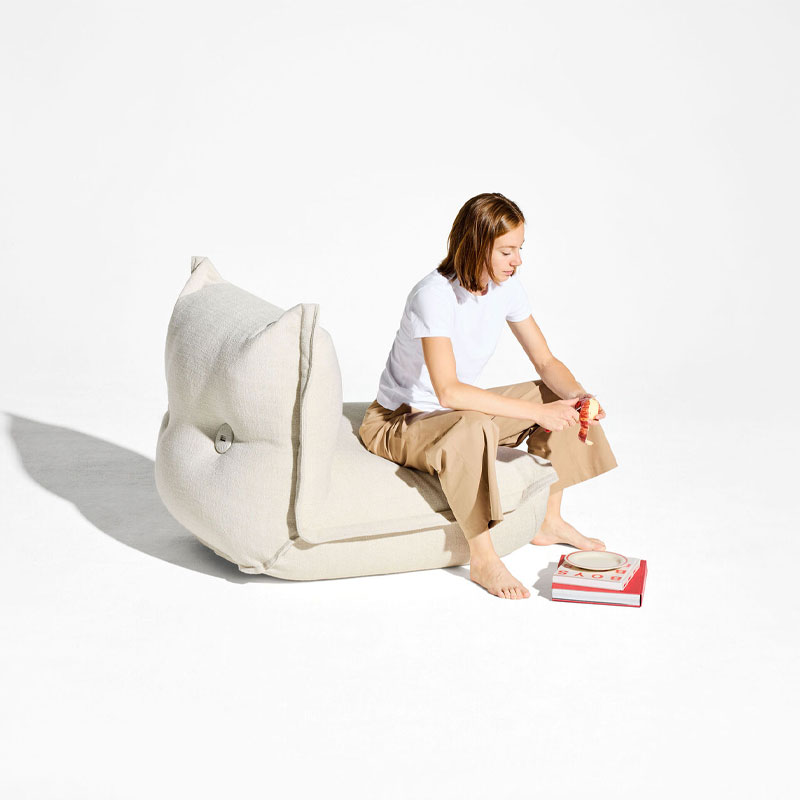 Angers Nantes Bordeaux Mans Rennes Tours Paris Lyon Lilles Nice Icônes Fatboy The Bonbaron Slim Bouclé Beige fauteuil 2