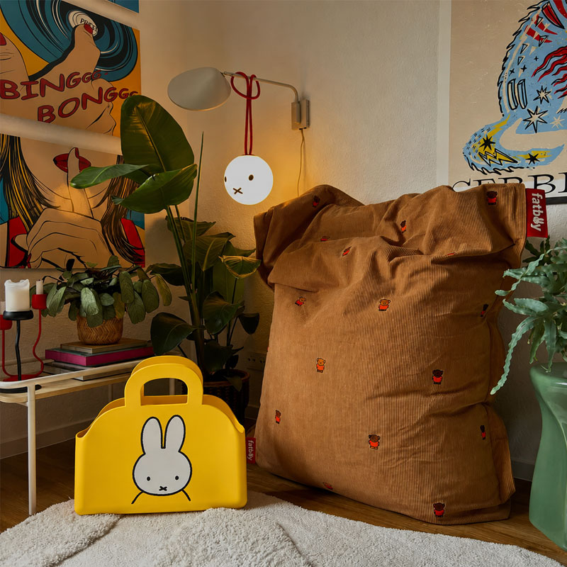 Angers Nantes Bordeaux Mans Rennes Tours Paris Lyon Lilles Nice Icônes Sjopper kees Fatboy X Miffy Sac Panier Rangement Jaune Dick Bruna 7
