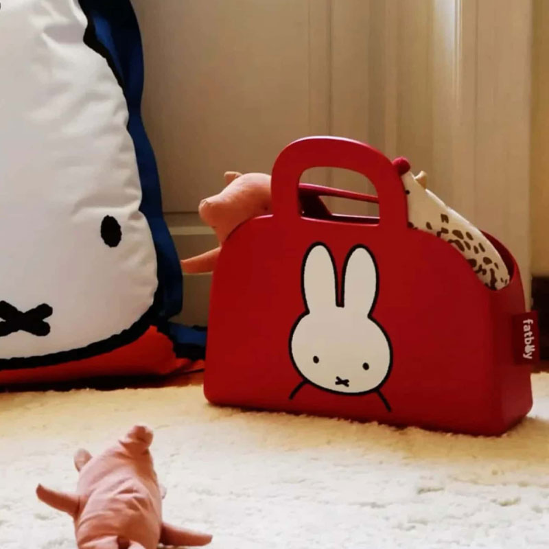 Angers Nantes Bordeaux Mans Rennes Tours Paris Lyon Lilles Nice Icônes Sjopper kees Fatboy X Miffy Sac Panier Rangement rouge Dick Bruna 8