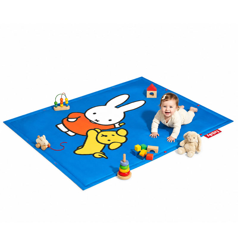 Angers Nantes Bordeaux Rennes Paris Lyon Lilles Nice Icônes Tapis Jeux Fatboy X Miffy Enfant Bleu ludique Nylon dimension 183x140 3