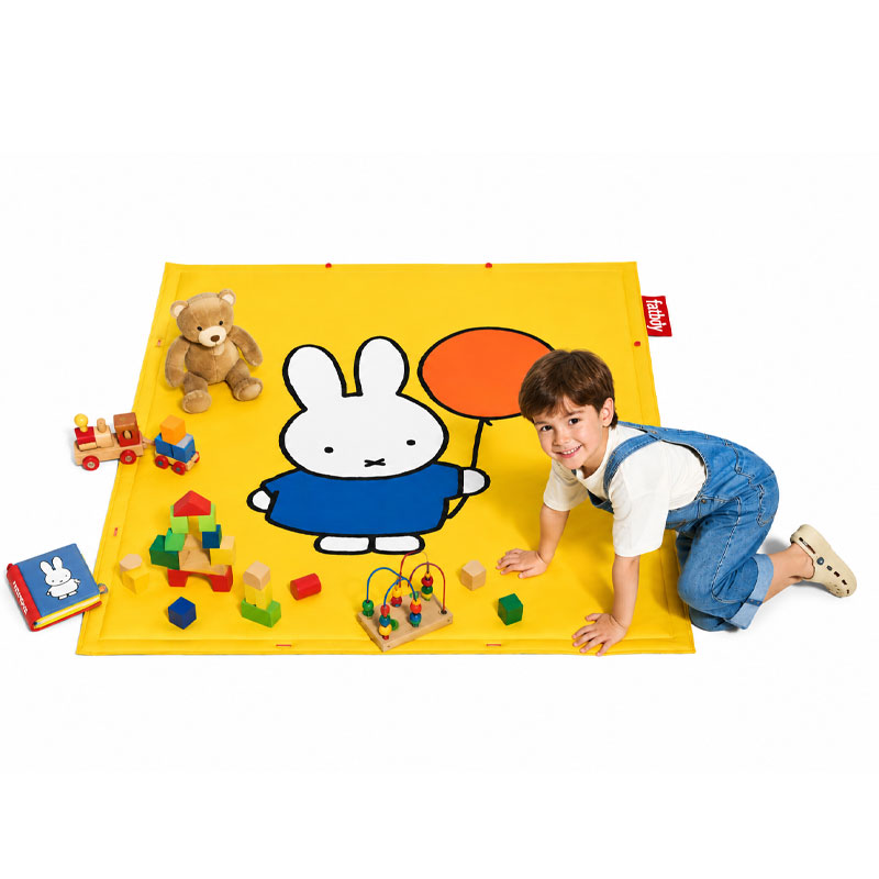 Angers Nantes Bordeaux Rennes Paris Lyon Lilles Nice Icônes Tapis Jeux Fatboy X Miffy Enfant Jaune ludique Nylon dimension 183x140 6