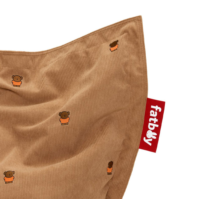 Angers Nantes Bordeaux Rennes Paris Mans Tours Nice Icônes fauteuil Fatboy X Miffy Boris Cord Enfant Pouf Original Beige velour 5