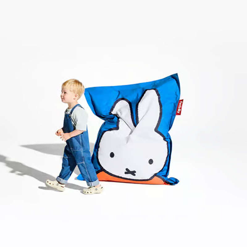Angers Nantes Bordeaux Rennes Paris Mans Tours Nice Icônes fauteuil Fatboy X Miffy Enfant Pouf Bleu 2