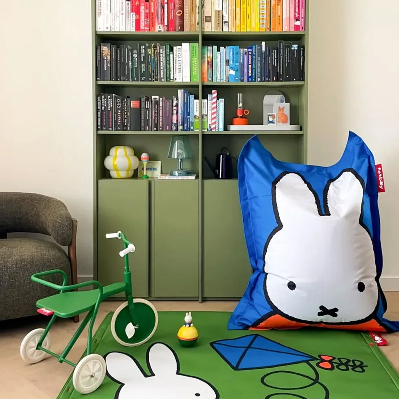 Angers Nantes Bordeaux Rennes Paris Mans Tours Nice Icônes fauteuil Fatboy X Miffy Enfant Pouf Bleu 5