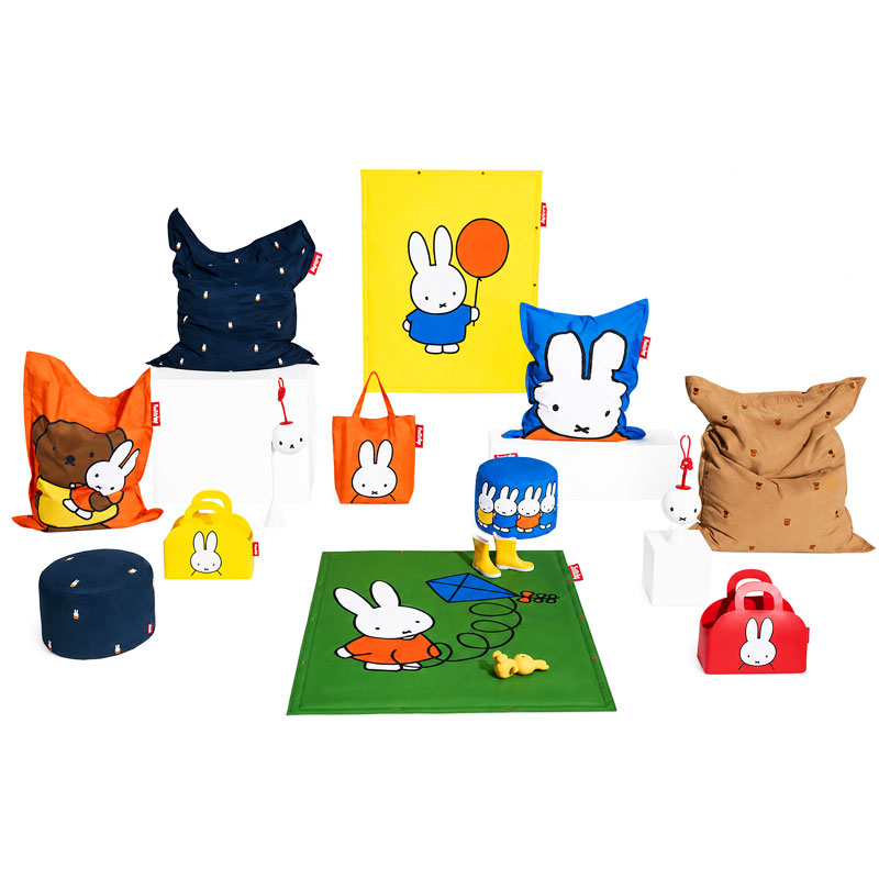 Angers Nantes Bordeaux Rennes Paris Mans Tours Nice Icônes fauteuil Fatboy X Miffy Enfant Pouf Bleu 6
