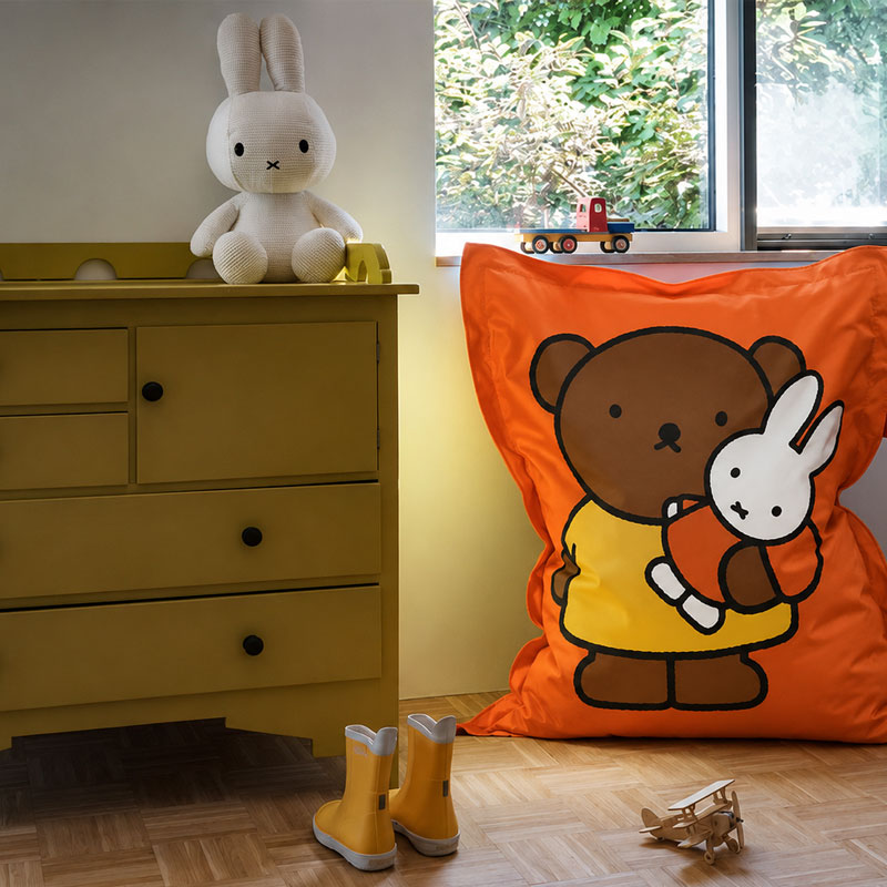 Angers Nantes Bordeaux Rennes Paris Mans Tours Nice Icônes fauteuil Fatboy X Miffy Enfant Pouf Orange Boris 4