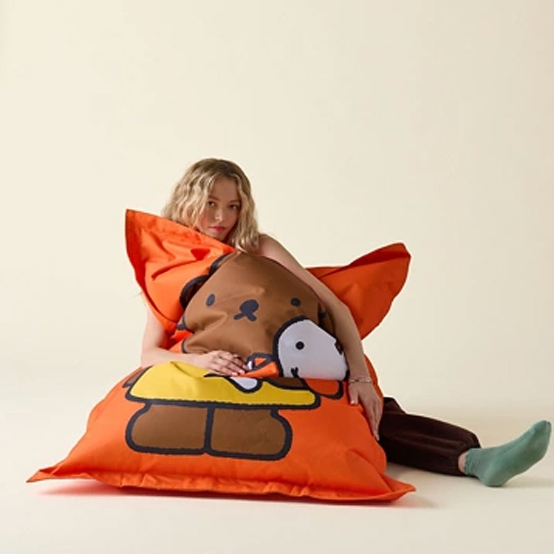 Angers Nantes Bordeaux Rennes Paris Mans Tours Nice Icônes fauteuil Fatboy X Miffy Enfant Pouf Orange Boris 5