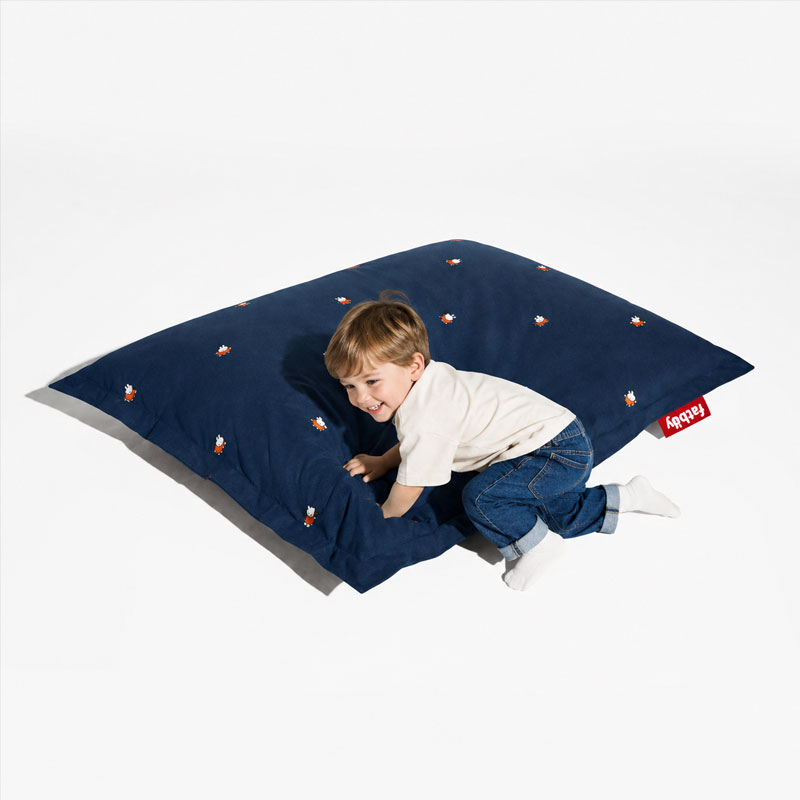Angers Nantes Bordeaux Rennes Paris Mans Tours Nice Icônes fauteuil Fatboy X Miffy Point Cord Enfant Pouf Original Bleu velour 4