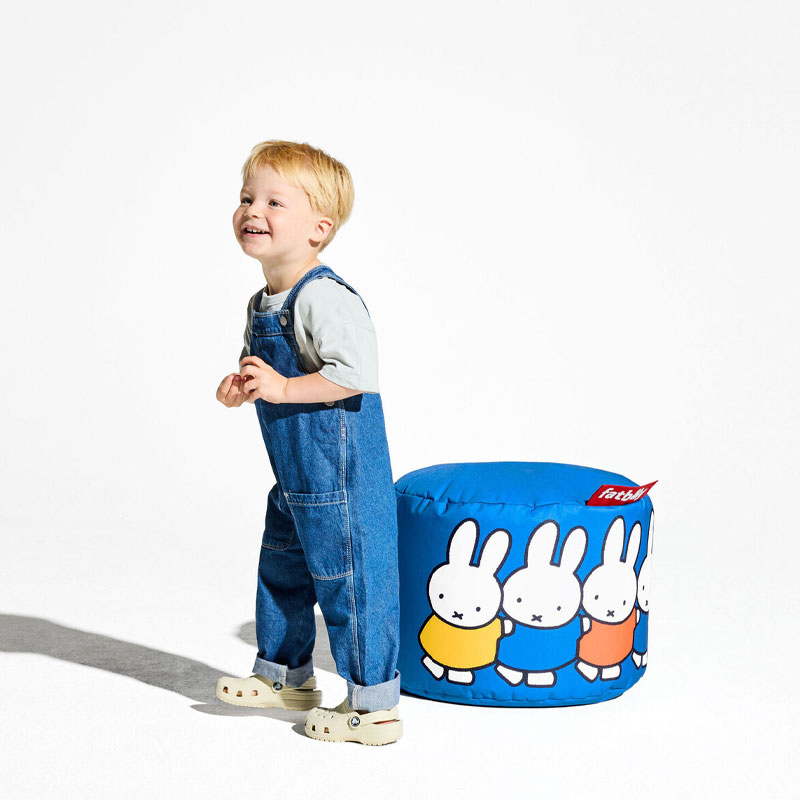 Angers Nantes Bordeaux Rennes Paris Mans Tours Nice Icônes fauteuil Fatboy X Miffy Point Enfant Pouf Bleu 5
