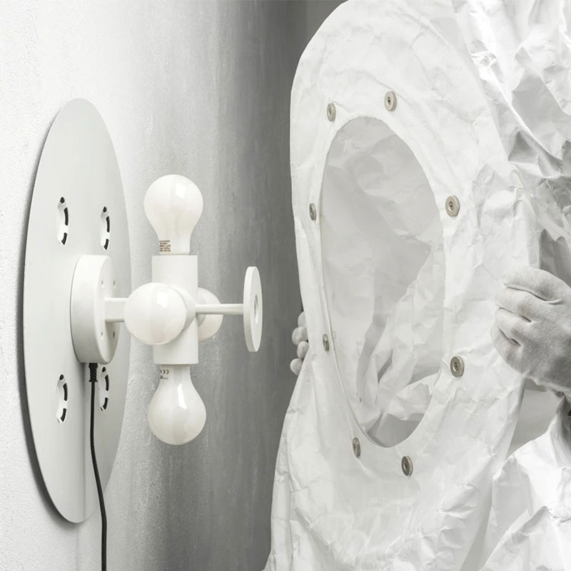 Angers Nantes Cholet Mans Bordeaux Tours Laval Rennes Paris Icônes Flos Applique Maap W2 blanc Papier Froissé Bouroullec 7