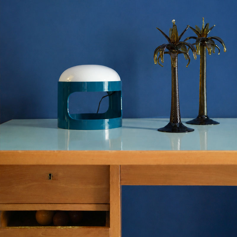 Angers Nantes Bordeaux Mans Rennes Tours Paris Laval Lyon Lilles Nice Icônes Kartell KD28 Bleu Petrole Lampe Joe Colombo 7