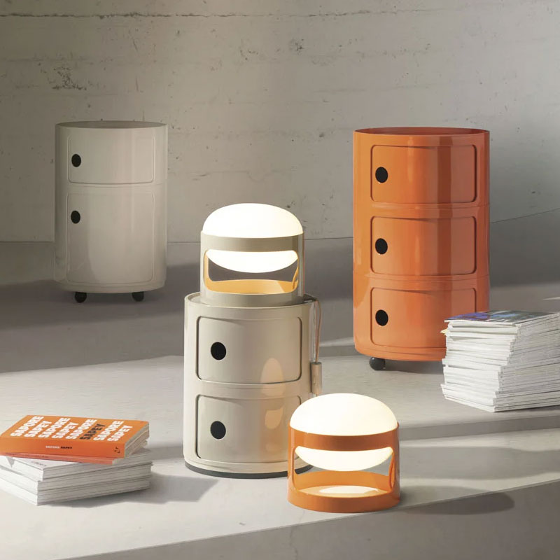 Angers Nantes Bordeaux Mans Rennes Tours Paris Laval Lyon Lilles Nice Icônes Kartell KD28 Orange Lampe Joe Colombo 9
