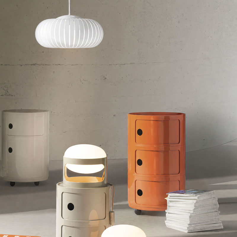 Angers Nantes Bordeaux Mans Rennes Tours Paris Laval Lyon Nice Icônes Kartell suspension Teresa Blanc brillant Ferruccio Laviani 6