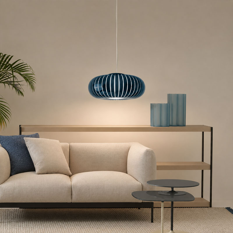 Angers Nantes Bordeaux Mans Rennes Tours Paris Laval Lyon Nice Icônes Kartell suspension Teresa Bleu Petrole brillant Laviani 5